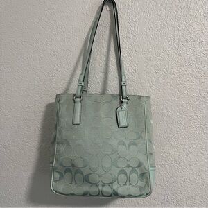 Coach 2006 Jacquard Spring Blue Signature Tote